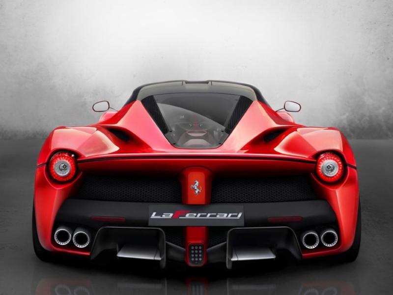 Picture of the back of a Ferrari